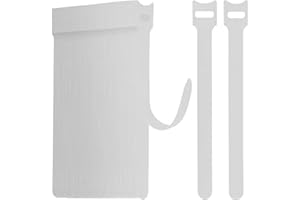 WSZJINB Opaski kablowe wielokrotnego użytku, regulowane paski z haczykami i pętelkami do zarządzania kablami, organizer (Biały, 15cm-70pcs)