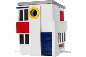 Wildlife Garden WG1124 Multiholk De Stijl - The Combined Bird Feeder and Nesting Box / Bird House Made of Wood