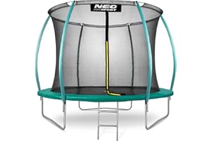 NEO-SPORT Cama elástica Neo Sport para jardín de 305 cm para niños, Juego Completo con Red de Seguridad Interior, Escalera, Cubierta de muelles
