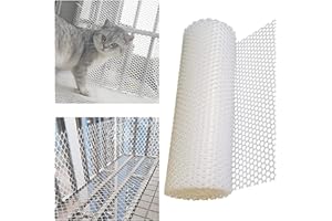AEVEOT Filet de Protection pour Chat Grillage Plastique Blanc, Filet de Sécurité Enfant, Filet Chat Balcon sans Percage, Robuste - Indéchirable, Filet Anti-chute pour Balcon D'escalier ( Color : Mesh 0.8cm ,