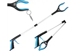 PEPE Mobility Pinza Larga Recoge Objetos, Brazo para Coger, Imán (1 ud) | Alcanzador Telescópico Extensible y Plegable, Giratorio 360º, Agarre Antideslizante, Mayores y Movilidad Reducida, Suelo