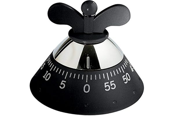 Alessi A09 - Minuteur de Cuisine Design en Résine Thermoplastique, Noir Taille Unique