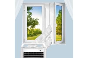 VIEWALL Juego de Juntas para Ventanas de Aire Acondicionado Portátil con 2 Puertas con Cremallera de 400 cm,Juntas para Ventanas de Aire Acondicionado y Secadoras Móviles,Mantiene la Casa Fresca