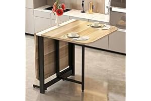 ORZSSJ Mesa de Comedor Plegable con Hojas abatibles, Mesa de Cocina Plegable de Madera, Mesa Extensible Multifuncional, Mesa Plegable móvil, Muebles Plegables expandibles Que ahorran Espacio, Plegables