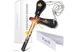 The Friendly Swede Iniciador de Fuego de Supervivencia en Ferrocerio para Acampada y Senderismo (Negro, 1)