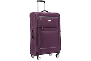 DK Luggage Starlite Lightweight WLS08 Large 28" Suitcases 4 Wheel Spinner Purple
