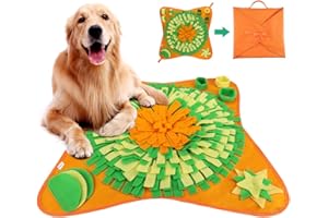 FREESOO Snuffle Mat para Perros Alfombra de Actividades para Mascotas Alfombra Olfato Perro Gatos Mascotas Estera Tapete de Entrenamiento Juego Juguetes de Alimentación Tazón Lavable Antideslizante