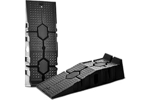 DKIEI Car Ramps, 5 Tons Heavy Duty Kerb Ramps, 2 Pieces of Portable Curb Ramp for Car, Motorhome, Automotive Lifting, 90x30x23cm, Black