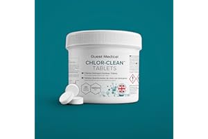 CHLOR-CLEAN Chlorine Detergent Sanitiser Tablets, 3.25g Tablets, 1.7g NaDCC per Tablet, Single Tub of 100 Tablets