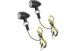 QINGCMING Set di 2 mini indicatori LED universali da 12 V, in lega di zinco, certificato E24, impermeabilità IP67, alta resistenza, precisione stampaggio, 50.000 ore di durata