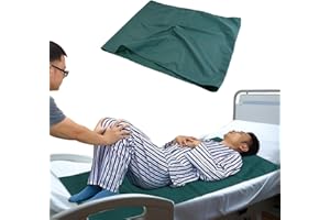 AGATIGE Drap De Transfert Patient, Tissu De Transfert Réutilisable Drap De Transfert En Nylon,Drap De Glisse Et Lavable Drap Coulissant Tubulaire Lisse Drap Coulissant Pour Personne Âgée Alitée Vert(140*68cm)