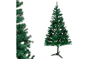 MERCURY TEXTIL- Árbol de Navidad Artificial Verde, Altura de 120/150/180/210/240cm, Árbol de PVC Ignifugo con Soporte de Plástico, Estructura Desmontable, Ramas Abatibles.(120cm)