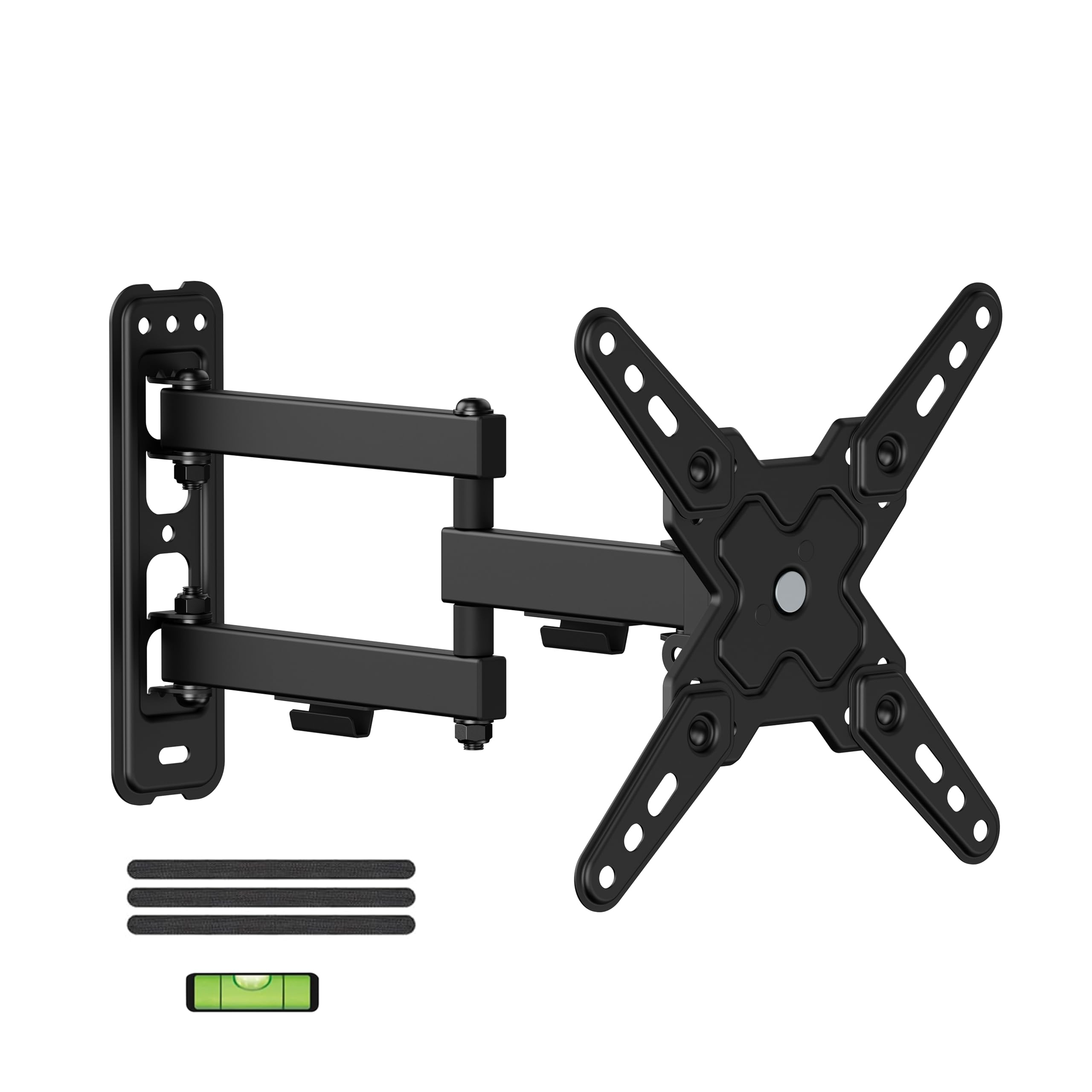 Lions Head Premium TV Wall Mount Bracket Dual Arms Rotation for Most LED Tv Max VESA 50x200 mm Wide c& (14 inch to 43 Inch) with Sprit Level and Cable Management 3 Pieces