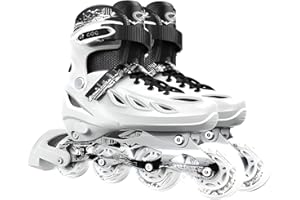 AYES Adjustable Inline Skates for Teenagers and Adults, Performance Skates with Illuminated Wheels, Roller Skate for Womens and Mens, Inline Roller Skates for Girls and Boys