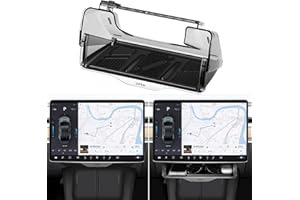ANKEWAY Bandeja Organizadora de Consola Central para Model Y Model 3 Caja Organizadora Oculta Debajo de la Pantalla con Almohadilla Antideslizante Rxtraíble Negra, Accesorios Model Y 3 2016-2024