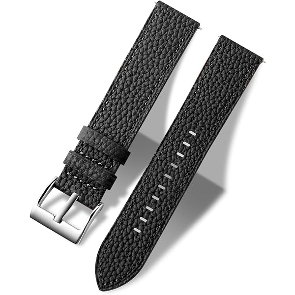 OnWatch Bracelet de montre 14mm Noir Extra Long en Cuir Fabrication Artisanale