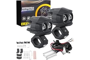 BraveWAY 60W 18000LM Feux Additionnels Moto Phare LED Auxiliaire antibrouillard Ambre/Jaune Blanc Bicolore 12/24V Phare de travail LED pour camion, SUV