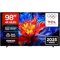 TCL 98P8K-UK 4K Ultra HD QLED Smart TV, 144Hz Gaming, Dolby Vision