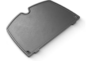BBQ-YUMMY Piastra in ghisa da 32 cm per barbecue a gas Weber Q100, Q120, Q1000, Q1200, Q140, Q1400 Series, 6558 Grill Griddle, accessorio per barbecue Weber Baby Q