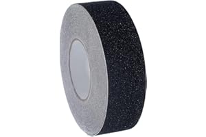 TUKA-I-AKUT [20Mx5cm] Bande Antidérapante adhésive, Forte Adhésif, Ruban Autocollant Anti-dérapante, pour Intérieur et Extérieur, pour la Sécurité au Travail et la Maison. Bande Sécurité, noir, TKD5035 black