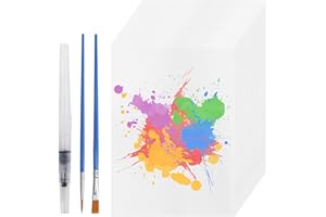 EKOCEV 120 Feuilles Papier Peinture Aquarelle Coton, 300g/m² Blanc Bloc de Dessin Aquarelle, 12,7×17,8 cm Bloc Papier Aquarelle Sans Acide pour Débutant Étudiant Artiste Aquarell Gouache Acrylique Peinture