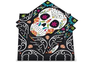 Unique Party 77062 - Skull Day of the Dead Halloween Napkins, Pack of 20