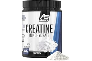 ‎ALL STARS ALL STARS Creatin Monohydrat Pulver hochdosiert 500g vegan - 100% Creatin Monohydrat 5000mg pro Tagesration, Ohne Zuckerzusatz und künstliche Zusatzstoffe, Laktose- & glutenfrei