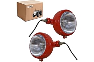 BAJATO Ensemble de phares rouges pour tracteur, ampoule 12 V compétitive pour David Brown 700 800 900 1200 1400 série Massey Ferguson tracteur 35 35X 65 765 | Pièces d