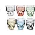 Guzzini - Tiffany, Set di 6 Bicchieri Bassi in Materiale Plastico - Multicolore, 27 x 9,5 x h16 cm | 350 cc - 22570252