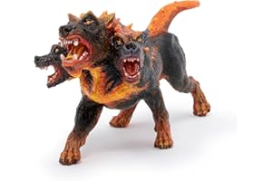 Papo -36036 -Cerbère de feu -Le Médiéval - Fantastique - Figurine à Collectionner -Figurine Peinte à la Main -pour Enfant - Filles et garçons - A partir de 3 Ans