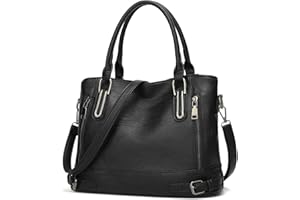 Borsa shopper grande in pelle con tracolla Donna, Nero | Milano