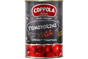 COPPOLA SALERNO Pomodorini Coppola, Tomates cerises - sans sel ajouté 400g (Pack de 12)
