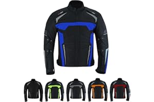 Inflori Motorbike Jacket Motorcycle Waterproof Jacket for men Corduroy 600D CE Approved Protective Armored with Hi-Vis Panels Summer and Winter Jacket