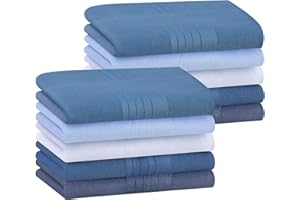 HOULIFE Mouchoirs en coton pour hommes couleur unie doux Mouchoir pour mariés fête de mariage bal de promo