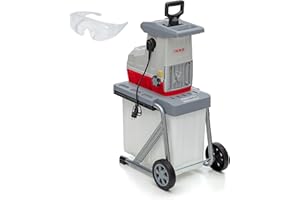 IKRA Elektro Gartenhäcksler Walzenhäcksler ILH 3000 A, starke 3.000W, Aststärke bis 44mm, inkl. Schutzbrille