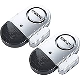 EverNary Window Vibration Alarm – 3-Pack, 125dB Loud Anti-Theft Sensor With Adjustable Sensitivity, Ultra-Slim (0.35″), Battery Included (LR44)