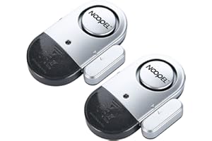 Door Window Alarm 2 Pack Noopel Home Security Ultra-Slim Wireless Magnetic Sensor Burglar Anti-theft 120DB Alarm with Batteries included - DIY EASY to Install