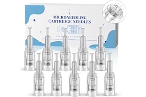 QUELLE 10 Stück Microneedling Nadeln 12 Pins Ersatz Dermapen Nadeln Microneedling Nadelpatronen Universal Micro Needling Nadeln mit Gewinde Port für Elektrischer Microneedling Pen EN99-10-12P