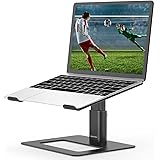 BoYata Laptopständer, höhenverstellbarer Laptop-Riser, belüfteter Aluminium-Notebookhalter für Schreibtisch, kompatibel mit 1