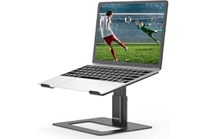 BoYata Support pour Ordinateur Portable, Support Ergonomique pour Ordinateur Portable Réglable en Hauteur, Support PC Portable Compatible avec MacBook Pro/Air, Dell, Lenovo, Acer de 10 à 17''-Noir