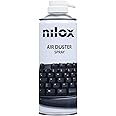 Nilox, Spray Aria Compressa, Bomboletta Spray ad Aria Compressa per la Pulizia di Notebook, Stampanti e Device, con Cannuccia