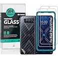 IBYWIND 2 Pezzi Vetro Temperato per Black Shark 4/4 PRO,con Metallo Protezione Obiettivo Fotocamera,Skin in Stile Fibra di Ca