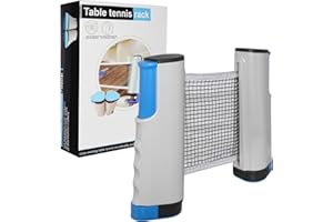Dalephoric Rete Ping Pong da Tavolo Retrattile, Rete da Ping Pong, Portatile, può Essere Esteso a 170cm, Rete Tavolo Ping Pong per Scrivania, Tavolo da Pranzo, Vari Desktop, Blu Grigio
