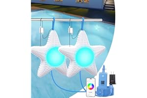 GedFong Underwater Pool Lighting with App Control, 2-in-1 Pool Lighting Waterproof LED Pool Lighting for Hanging for Pond, Bathtub, Party Festival Decoration