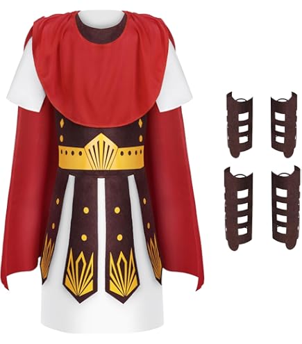 Costume Da Centurione Romano Completo - Soldato Antica Roma Con Elmo, Scudo E Mantello - Foto 3