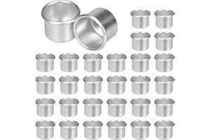 rokrist Candelieri in Metallo Argenteo - Set da 30 Pezzi per Compleanni, Matrimoni, Halloween, Natale - Ideali per Candele Fai da Te