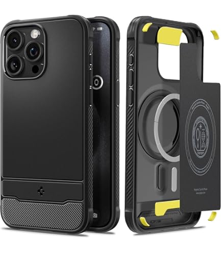 JUESHITUO per Custodia iPhone 15 Pro Max per MagSafe (Con Protezione Integrata della Fotocamera) [Aimants Puissants TOP N56] Custodia Cellulare Opaca iPhone 15 Pro Max Arancione