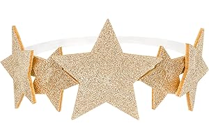 PARTYDECO ipt Cerchietto Stelle per Bambina Colore Oro STD3-019