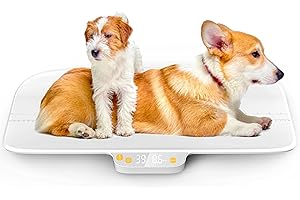 ICARE-PET Digitale Babywaage für Kleinkinder und Haustiere, 30Kgs (±2gram), digitale Waage für Neugeborene und Kleinkinder, Haltefunktion, geeignet für Haustiere und Kleinkinder (Gelb)