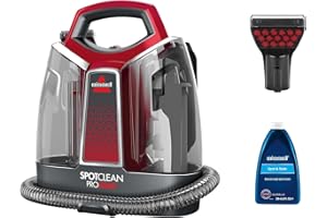 BISSELL SpotClean ProHeat, Aspiradora de Agua Tapiceria, Lava Aspiradora con Tecnología HeatWave, Limpiador de Liquidos para Alfombras, Tapiceria, Sofa, Autos y Más, Motor Potente de 330W, 36988